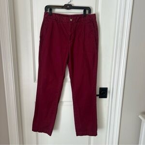 Vineyard Vines By Shep & Ian Mens 32 x 32 Cranberry Red Flat Front Chino Pants